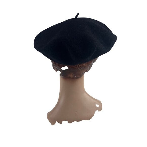 Restoration Hardware Black Beret Hat Virgin Wool The Last Of The True French Ber main image 10